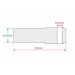 3019124L Svornjak Ø30/35x155 mm za utovarne platforme Bar Cargolift